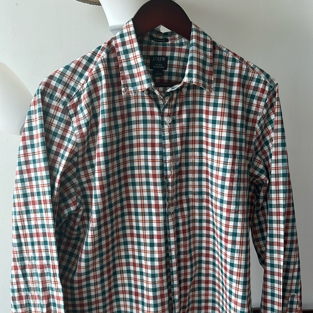 J. Crew, pre owned, flex washed, size Large